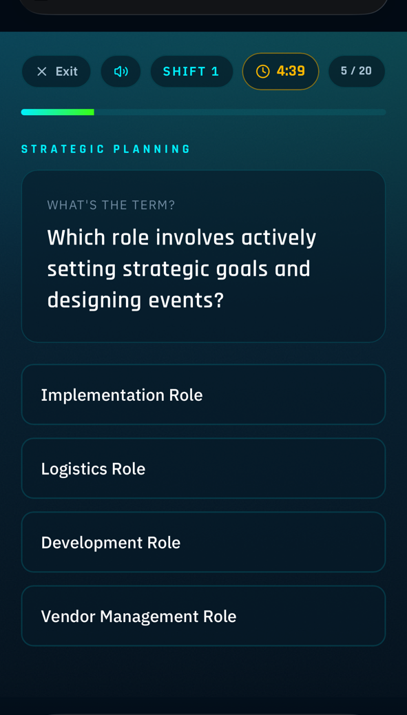 NEXTLEVELEXAM app screen